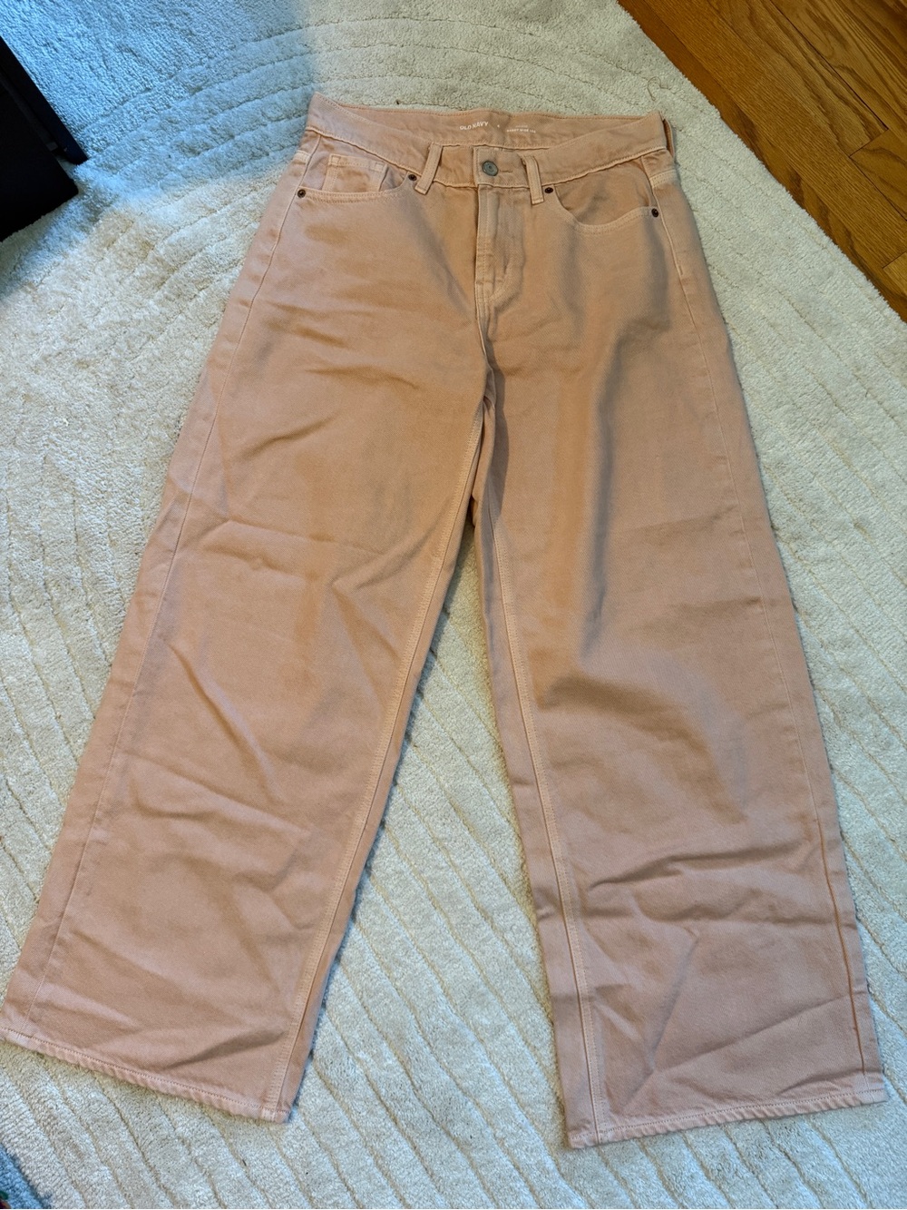 Old Navy Wide Leg Peach-Colored Denim Jeans Size 4 (fits size4-6)